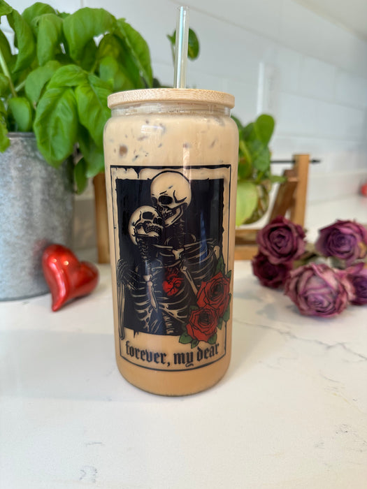 Roses are Red, Skeleton Lovers 20 fl oz Glass Tumbler