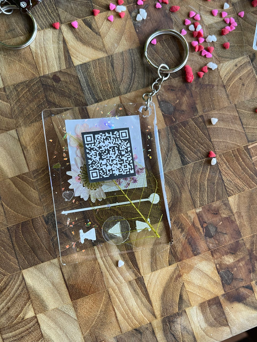Custom Mixtape/Playlist Keychain (Vintage Cassette or Modern Playlist Options)